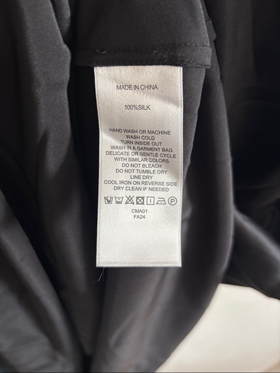 NWT Quince Black 100% Silk Maxi Skirt - Picture 4 of 4